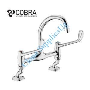 Medical Pillar Sink Mixer Elbow Action