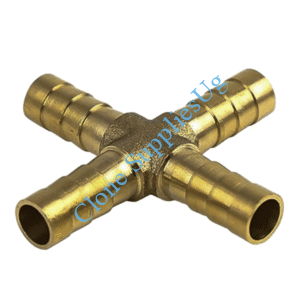 Brass Hose Barb Cross Connector