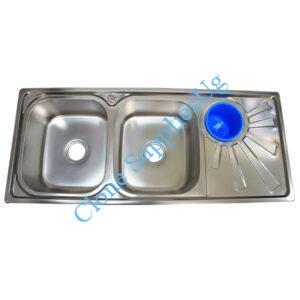 Sink Double Bowl Single Tray