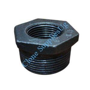 Black Pipe Red. Bush Fittings