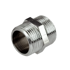 Chrome-Plated Hex Nipple (MxM)