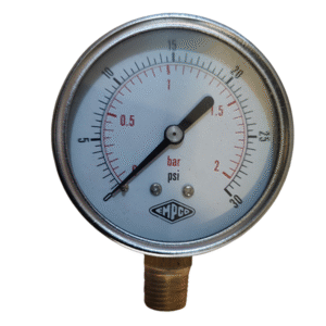 Manometer,Pressure Gauges 2.5" 2 Bars Dry