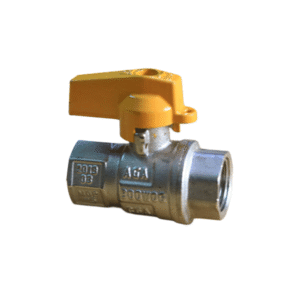Brass gas valve with short lever handle - Clone Supplies