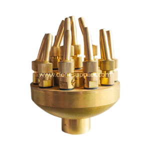 Brass Three Stage Flower Fountain nozzle 1"