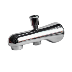Chrome bath spout with a diverter