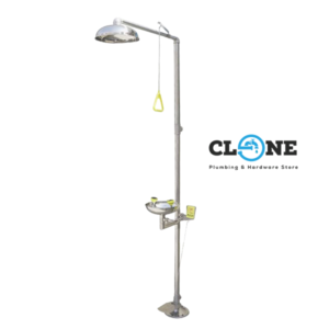Emergency safety shower with eye wash station